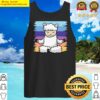retro llama meditating tank top