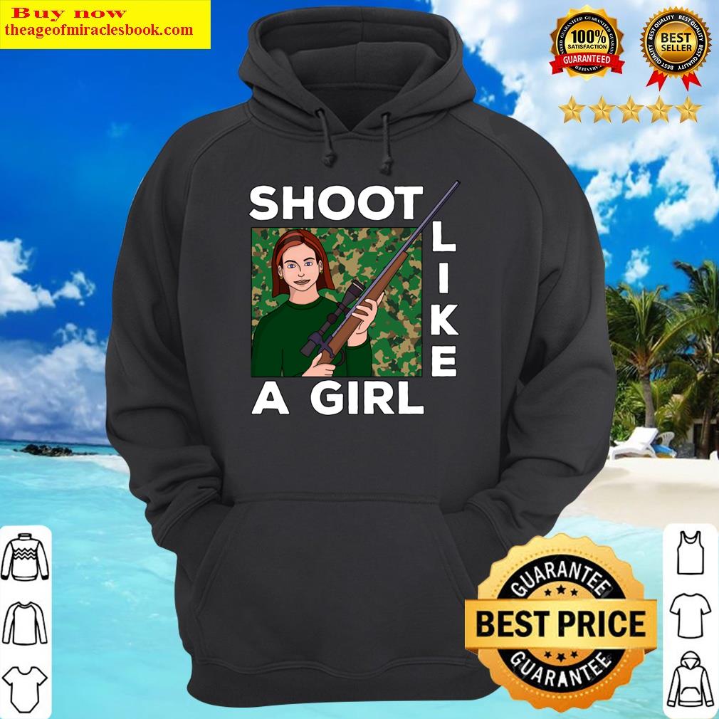 shoot like a girl hoodie