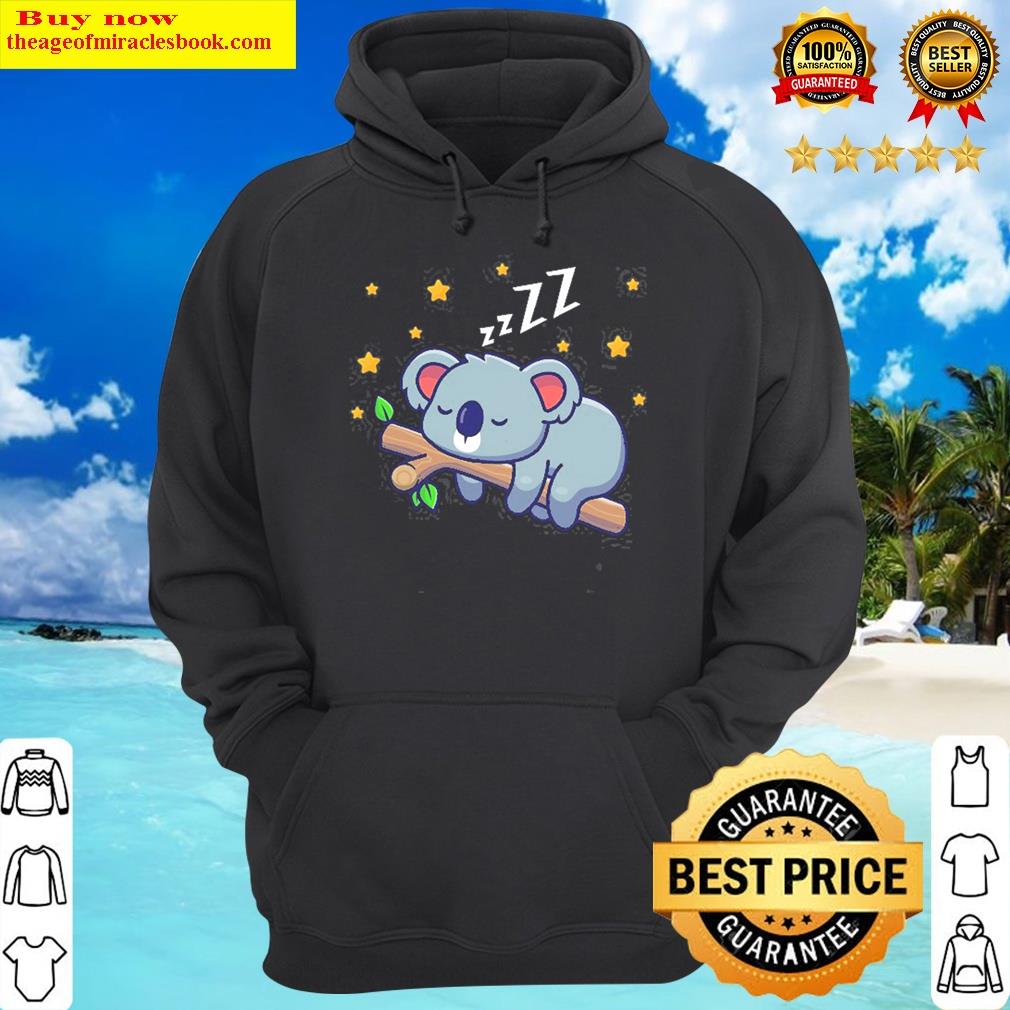 sleepy koala sleeping lover stars hoodie
