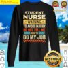 student nurse warning sweater