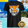 tiger head biting a can graphic shirt