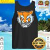 tiger head biting a can graphic tank top