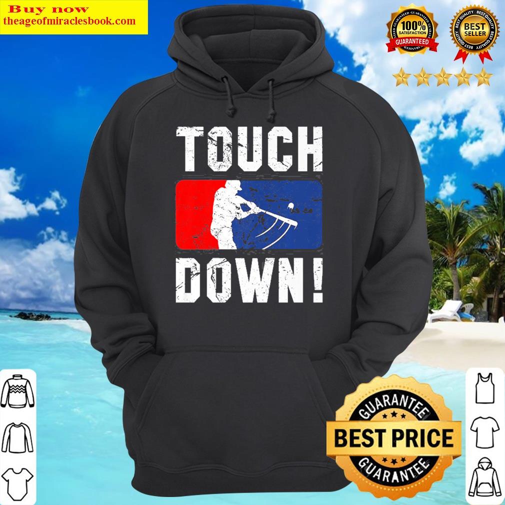 touchdown baseball inspired double play practice game gift premium hoodie