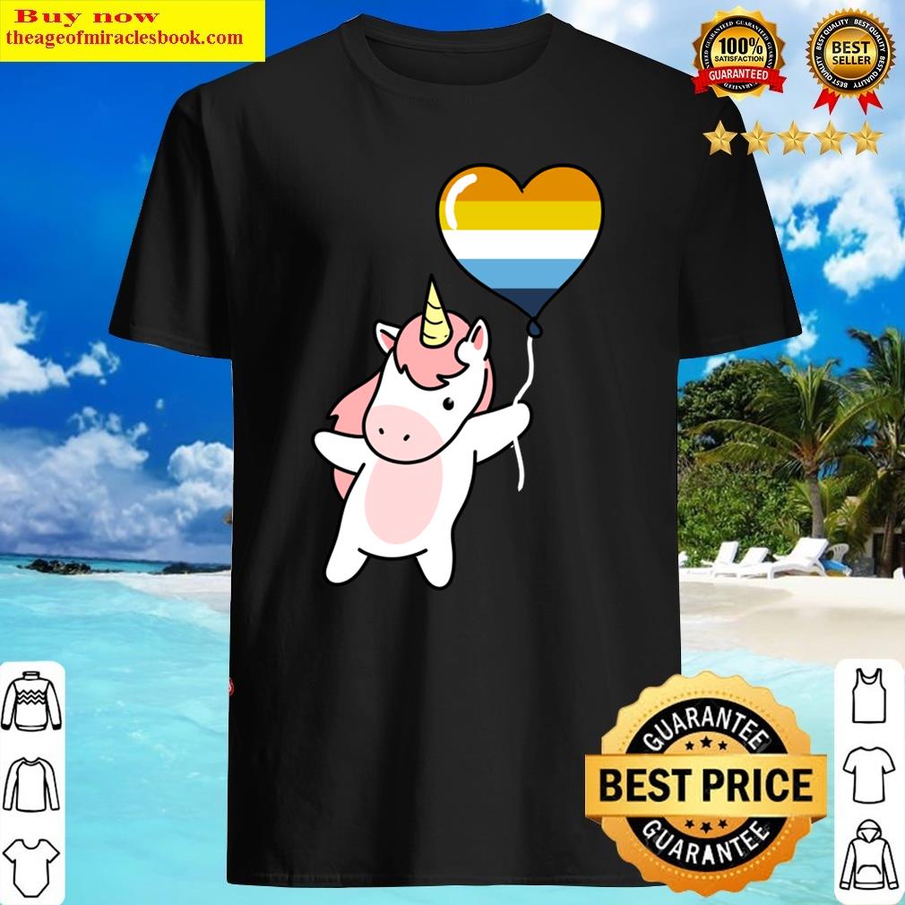 Unicorn Heart Balloon Aroace Shirt Unicorn Heart Balloon Aroace Shirt