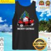 cat tree christmas cat tank top