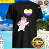 unicorn heart balloon nonbinary pride shirt