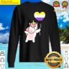 unicorn heart balloon nonbinary pride sweater