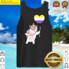 unicorn heart balloon nonbinary pride tank top