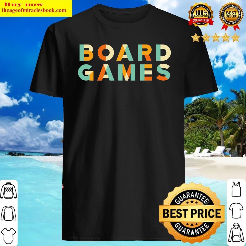 Board Games Retro Block Text Shirt Board Games Retro Block Text Shirt