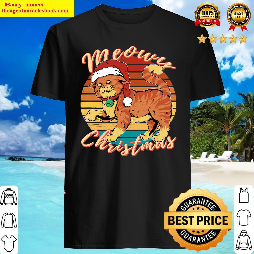 Meowy Christmas Cat Essential Shirt Meowy Christmas Cat Essential Shirt