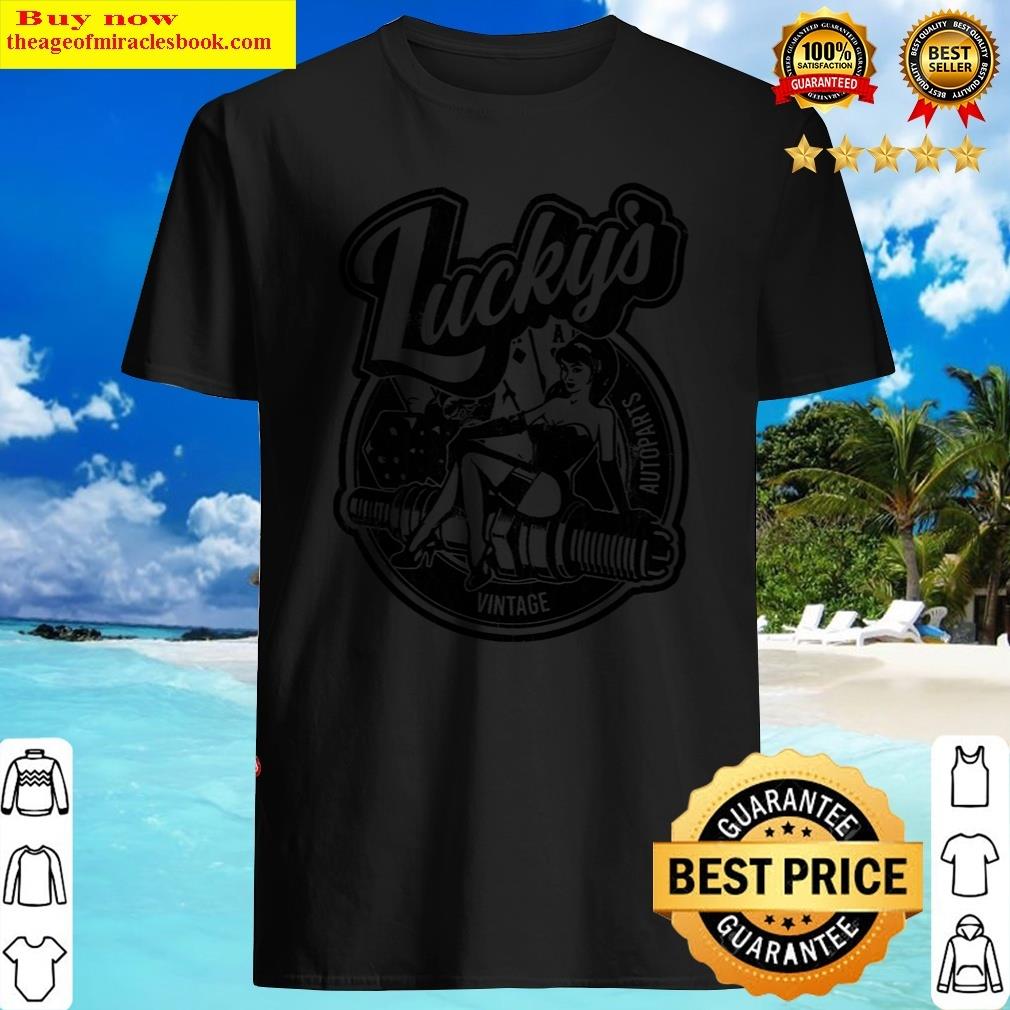 Luckys Vintage Auto Distressed Shirt Luckys Vintage Auto Distressed Shirt