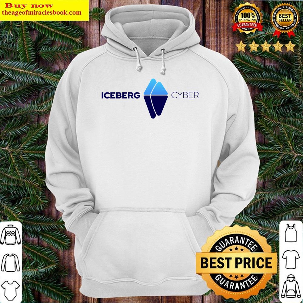 Alternative view of Iceberg Logo Words Horizontal Blue Shirt